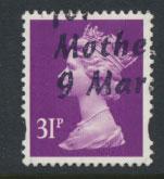 GB QE II Machin - SG Y1695   Used  31p  orange under flourescent light