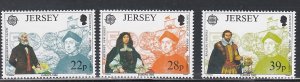 Jersey # 593-595, Europa - Discovery of America, Mint NH, 1/2 Cat.