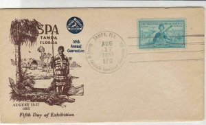 U.S. 1953 Tamspa Florida 59th Ann Conv Illust Nat. Guard Stamp Cover Ref 34535