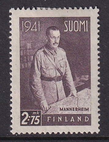 Finland    #230  MH  1941  field marshal Mannerheim  2.75m