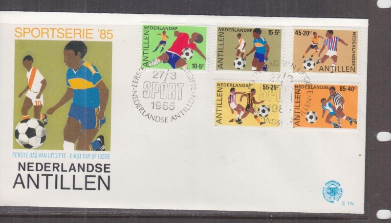 NETHERLANDS ANTILLES, 1985 SPORTS FUND set of 5, unaddressed First Day cover 