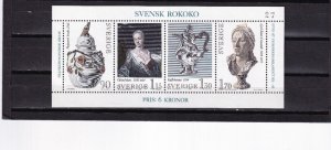 LI04 Sweden 1979 Swedih Rococo  mint mini sheet