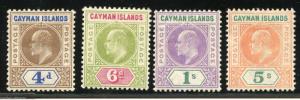 CAYMAN ISLANDS  SC#13/16  MINT HINGED FULL ORIGINAL GUM