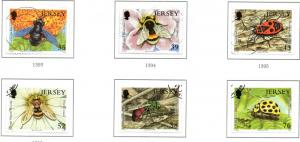 Jersey Sc 1336-41 2008  Insects stamp set used