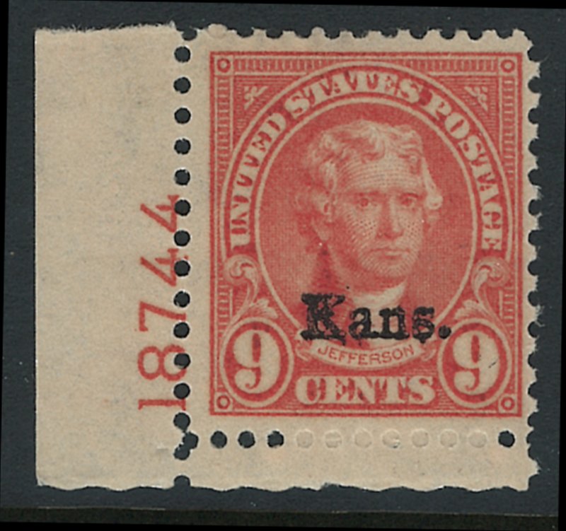 US Scott 667 Single with Plate Number!! MLH! #18744