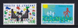 United Nations Geneva  #203-204  MNH  1991 rights of the child