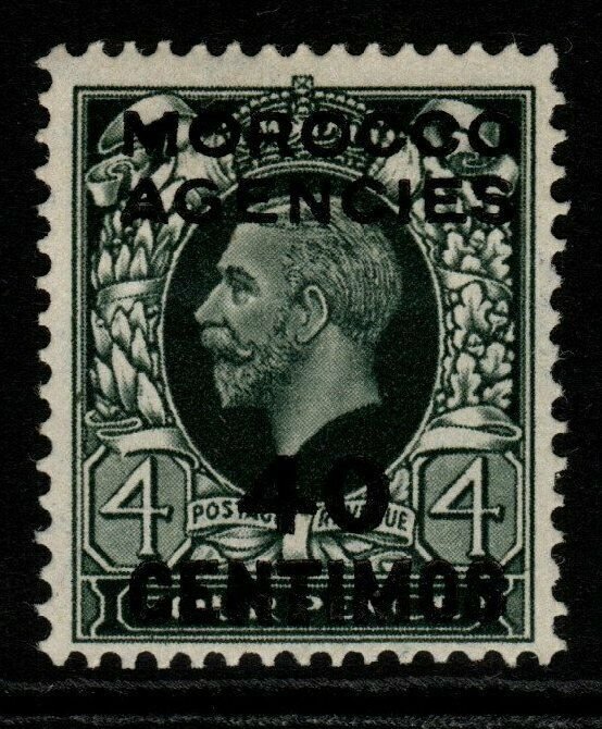 MOROCCO AGENCIES SG158 1937 40c on 4d DEEP GREY-GREEN MTD MINT