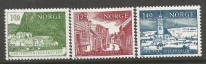 NORWAY, 651-653, MNH, FISHING HARBOR