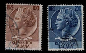 Italy Scott 661-662 Used stamp set