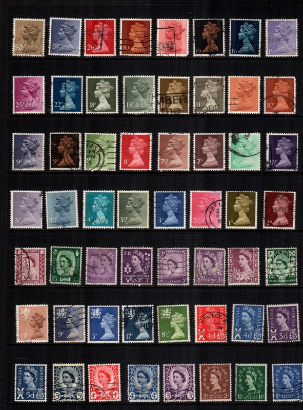 Great Britain  56  diff  used and mint lot collection