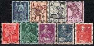 5007 - Switzerland 1941 - Historical Figures - Definitive Stamps - Used Set