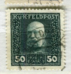 AUSTRIA; 1915-17 early F. Joseph KuK Feldpost issue used 50k. value