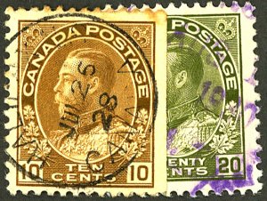 CANADA #118-119 USED/MIXED CONDITION