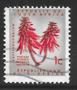 South Africa 269: 1c Kafferboom Flower, Coral Tree, used, F-VF