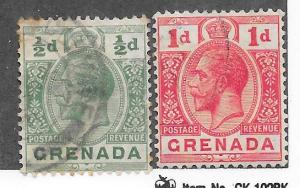 Grenada #79-80 King George V  (U) CV$1.95