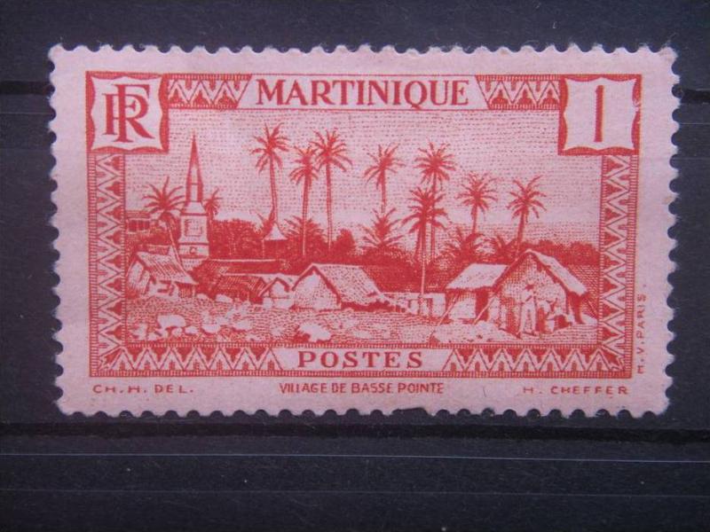 MARTINIQUE, 1933, MH 1c, Village of Basse-Pointe Scott 133