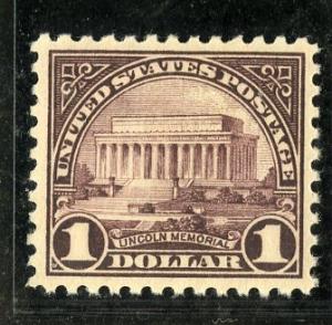 US 571 MNH XF 2 TINY GUM SKIPS  BIN $90.00 LINCOLN MEMORIAL