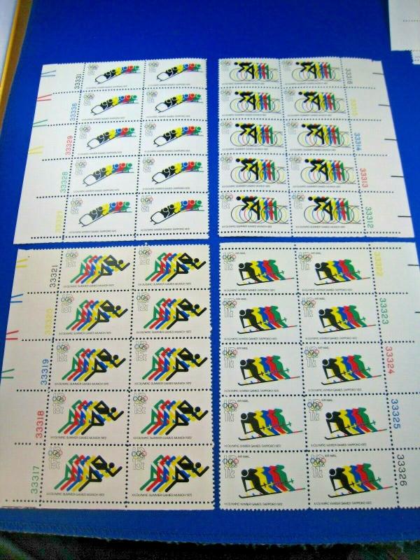 1468 MNH 5 Plate numbers block 12 stamps (100th Anniversary of