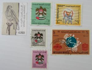 United Arab Emirates SC #35 #141 #148 #150 #152 #961 ass't used stamps