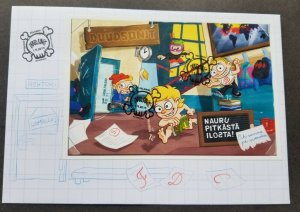 Finland Comics Dudesons 2014 Book School Play Cartoon Map Child (FDC) *adhesive