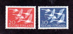 Finland 343-344 MH cv $10.25 Birds