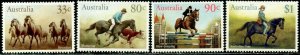 AUSTRALIA Sc#984-987 1986 Horses Complete Set OG Mint LH