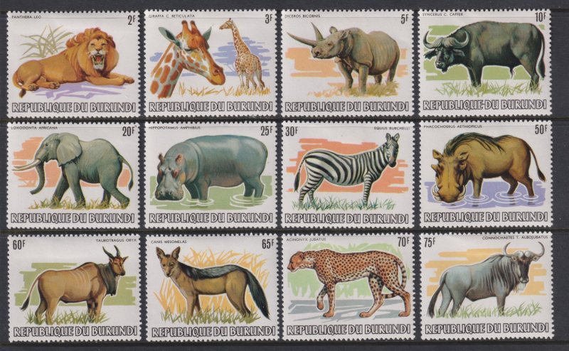 Burundi # 589a-601a,, Animal Stamps with WWF Overprint, SCARCE, Mint NH 1/2  Cat.