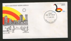 AUSTRALIA-FDC-150th ANNIVERSARY WESTERN AUSTRALIA-1979.