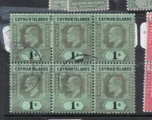 Cayman Islands SG 31 Block of Six VFU (10dlj)