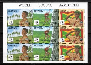 Grenada 1995 MNH Sc 2426a-c sheetlet of 9