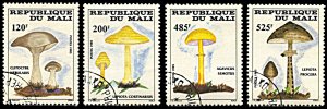 Mali 516-519, CTO, Mushrooms