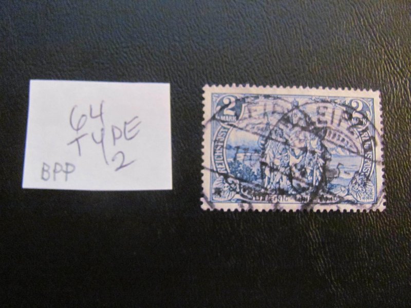 Germany 1900 USED SIGNED BPP MI.  64ll SC 63 Reichpost XF 85 EUROS (118)