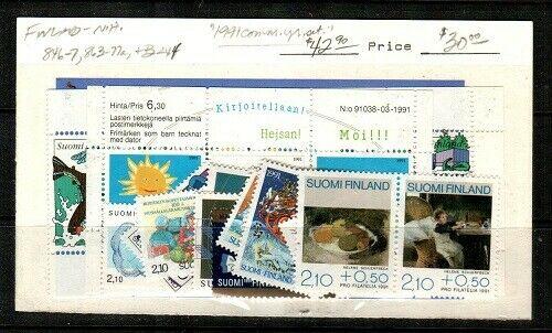 Finland Scott 846-7,863-77a,B244 Mint NH (1991 Comm. Year Set) - CV $42.90