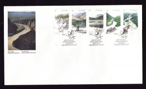 Canada-Sc#1325a-Canadian Heritage Rivers-Wilderness-set on FDC-1991-