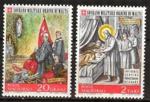 Sovereign Military Order of Malta 1972 Art Paintings set of 2 MNH