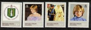 Virgin Islands 430-3 MNH Princess Diana 21st Birthday, Royalty