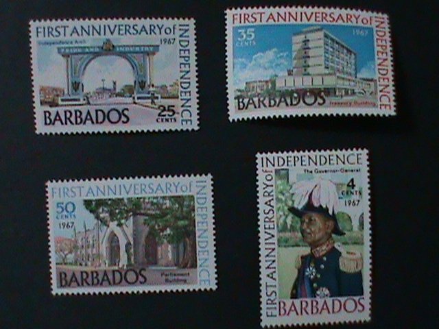 ​BARBADOS- SC#298-301  1S ANNV: OF INDEPENDENCE MNH-WE SHIP TO WORLDWIDE