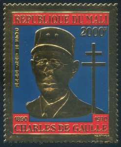 Mali #C114 Cat$60, 1971 Charles de Gaulle, never hinged