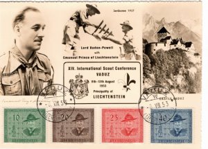 Liechtenstein 1953 Sc 270 Max card 