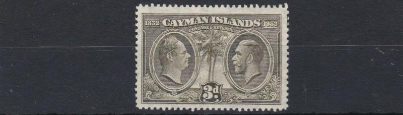 CAYMAN ISLANDS  1932   S G  90   3D  OLIVE GREEN    MH 