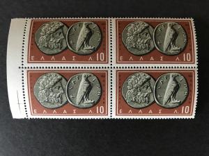 Greece 1959 #639 Block of 4 SCV 1.80 MNH