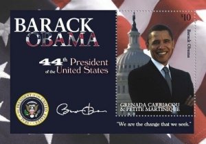 Grenadines Carriacou 2009 - President Barack Obama- Souvenir Sheet - MNH