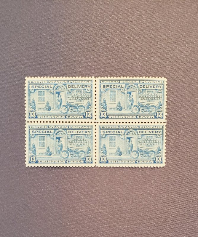 E17, Special Delivery, Block of 4, Mint OGNH, CV $5.00