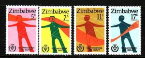 Zimbabwe-Sc#438-41- id6-unused NH set-Year of the Disabled-1981-