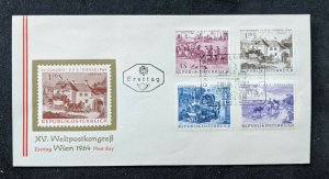 1964 Vienna Austria First Day Cover FDC Multi Franking