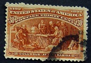 USA, Scott 239, 30 cent Columbian, Used