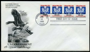 UNITED STATES LOT OF 5 DIFF  OFFICIALS  ON ARTCRAFT UNADDRESSED FIRST DAY COVER