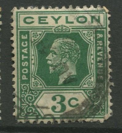 Ceylon #202 Used  1912  Single 3c Stamp