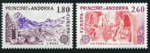 Andorra Fr 307-308,MNH.Michel 334-335. EUROPE CEPT-1983,Gold Works.