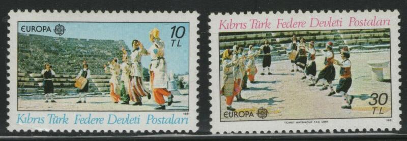 TURKISH CYPRUS MNH Scott # 98-99 Europa (2 Stamps) (1)